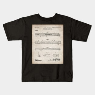 Engineering Patent - Engineers Slide Rule Art - Antique Kids T-Shirt